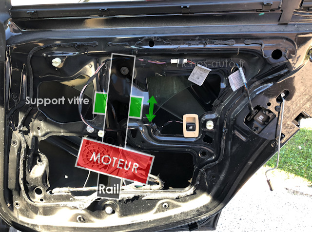 Mecanisme monte vitre Electrique avant droit Peugeot 3008 5008 5 portes